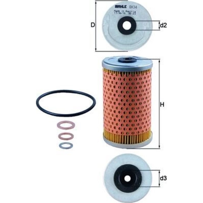 Mahle Original Ölfilter OX 34D Mahle Original Ölfilter OX 34D