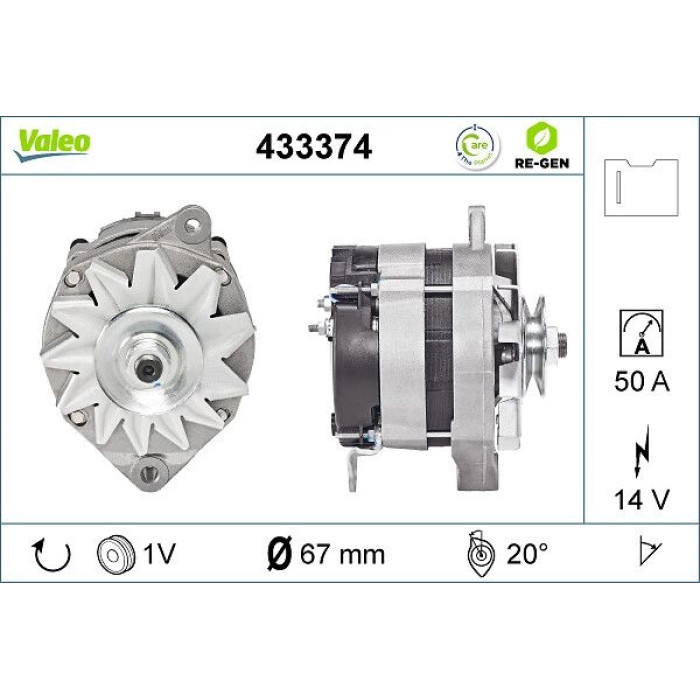 Valeo Lichtmaschine 433374 Valeo Lichtmaschine 433374