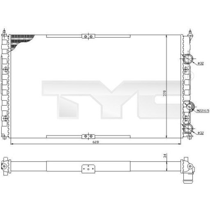 TYC Motorkühler 737-0057 TYC Motorkühler 737-0057