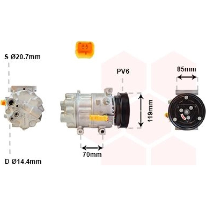 Van Wezel Klimakompressor 0900K253