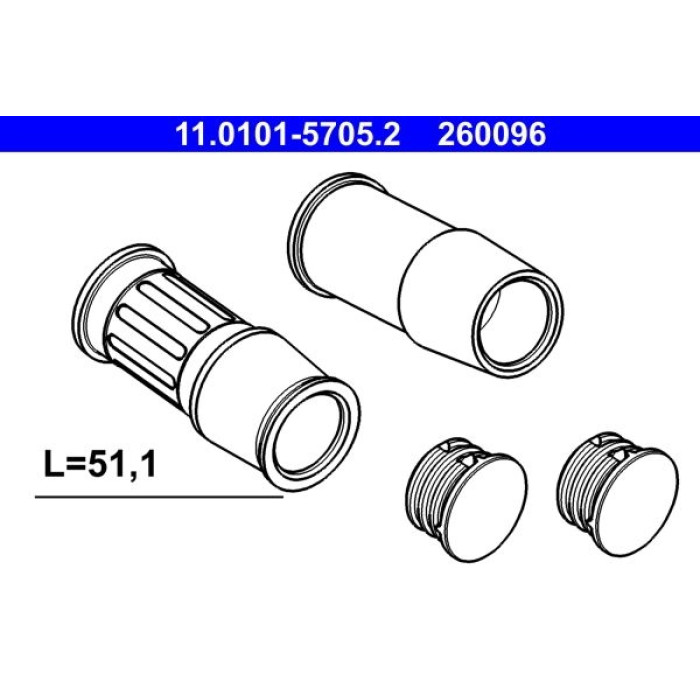 ATE Führungshülsensatz, Bremssattel 11.0101-5705.2