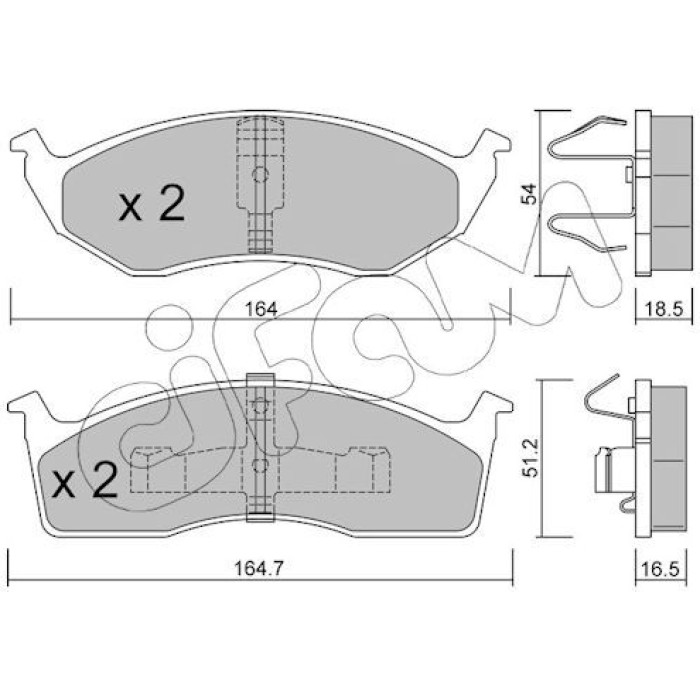 CIFAM Bremsbelagsatz, Scheibenbremse 822-356-0 CIFAM Bremsbelagsatz, Scheibenbremse 822-356-0