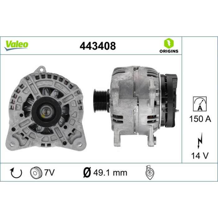 Valeo Lichtmaschine 443408 Valeo Lichtmaschine 443408