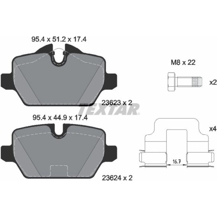Textar Bremsbelagsatz 2362303