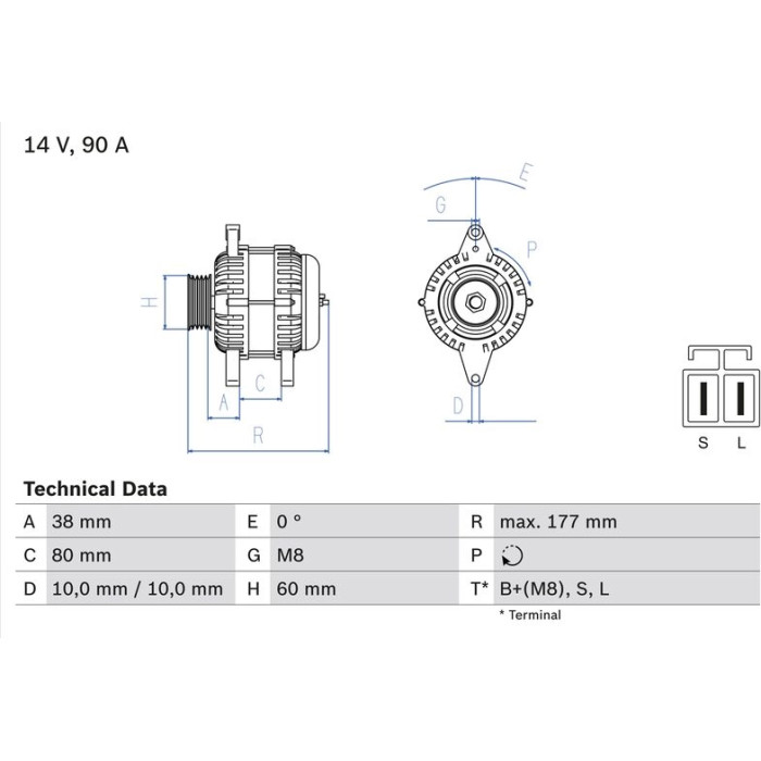 Bosch Lichtmaschine 0 986 049 800 Bosch Lichtmaschine 0 986 049 800