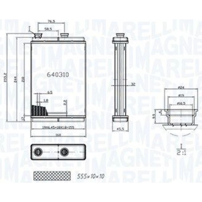 Magneti Marelli Heizungswärmetauscher 350218065000 Magneti Marelli Heizungswärmetauscher 350218065000