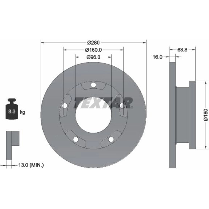 Textar Bremsscheibe 92159103