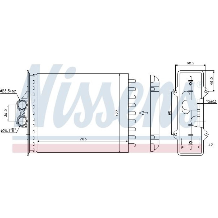 Nissens Heizungskühler PKW 72657 Nissens Heizungskühler PKW 72657