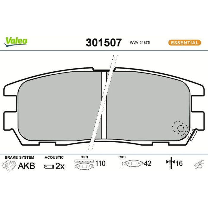 Valeo Bremsbelagsatz 301507