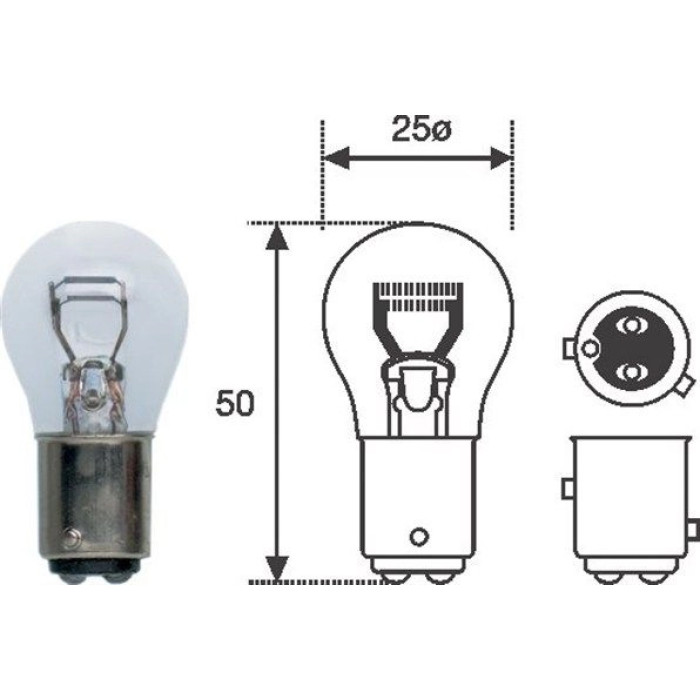008529100000 Magneti Marelli Glühlampe 008529100000 - P21/4W 12V/21/4W 10 Stück 008529100000 Magneti Marelli Glühlampe 008529100000 - P21/4W 12V/21/4W 10 Stück