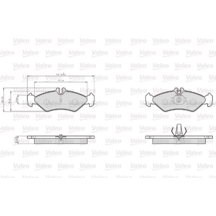 Valeo Bremsbelagsatz 872621 Valeo Bremsbelagsatz 872621
