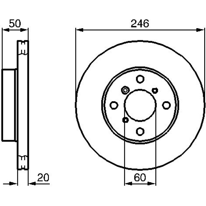 Bosch Bremsscheibe Vorderachse 0 986 478 841 Bosch Bremsscheibe Vorderachse 0 986 478 841