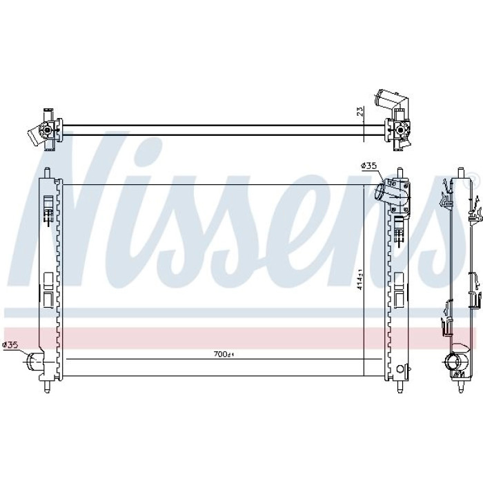 Nissens Wasserkühler PKW 628952 Nissens Wasserkühler PKW 628952
