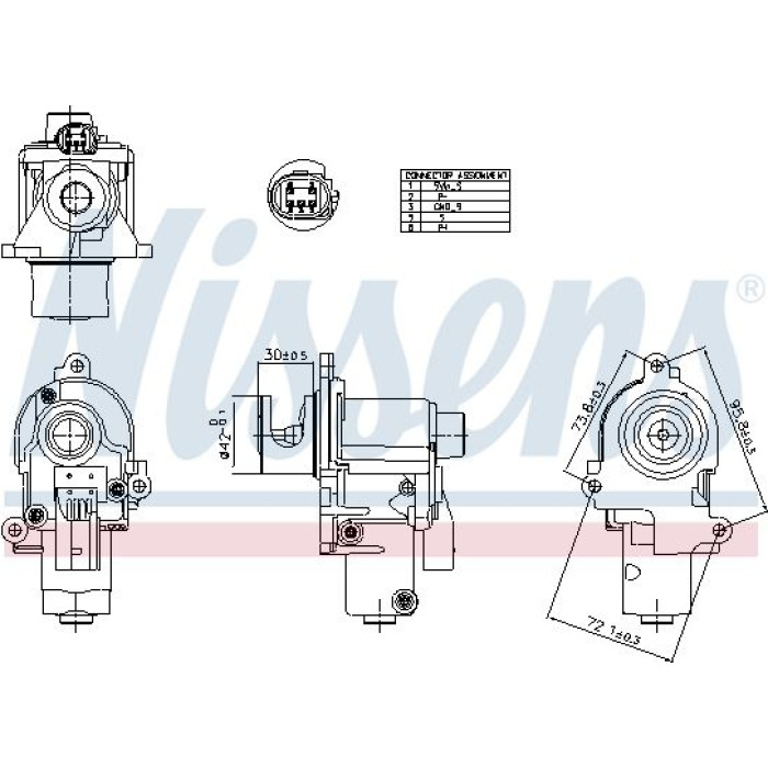 Nissens AGR-Ventil 98553 Nissens AGR-Ventil 98553