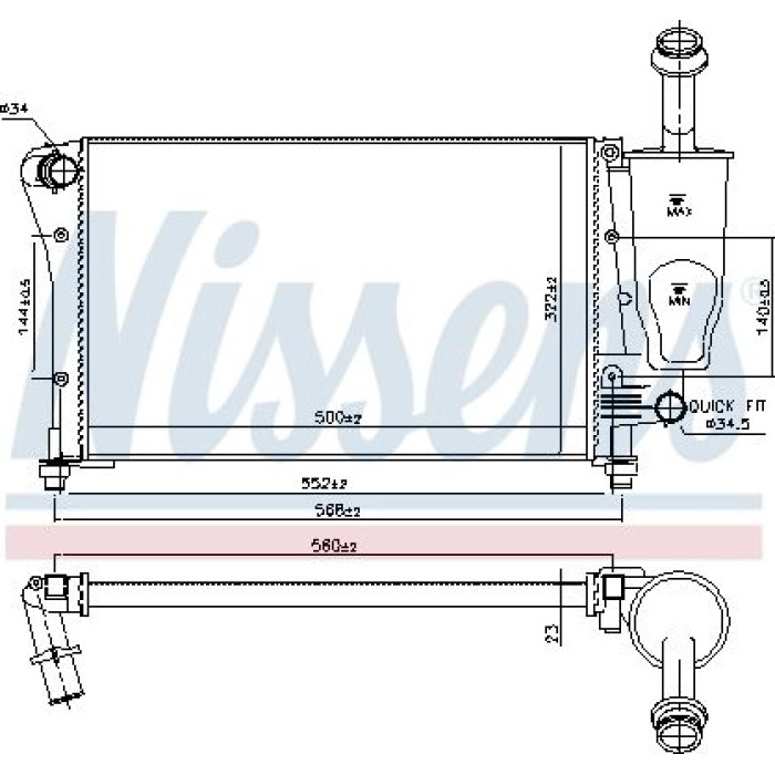 Nissens Wasserkühler PKW 617853 Nissens Wasserkühler PKW 617853