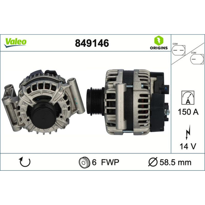 Valeo Lichtmaschine 849146 Valeo Lichtmaschine 849146