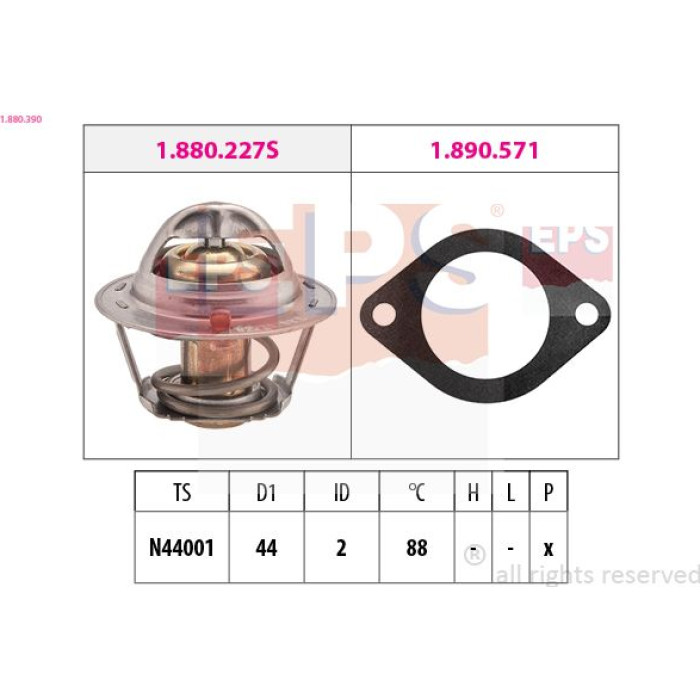 1.880.390 EPS Thermostat 1.880.390 1.880.390 EPS Thermostat 1.880.390