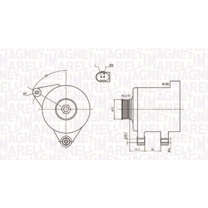 Magneti Marelli Lichtmaschine 063731664010 Magneti Marelli Lichtmaschine 063731664010