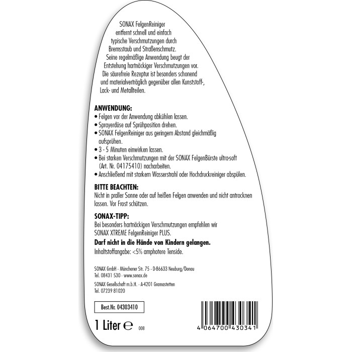Sonax Felgenreiniger 1L 04303410