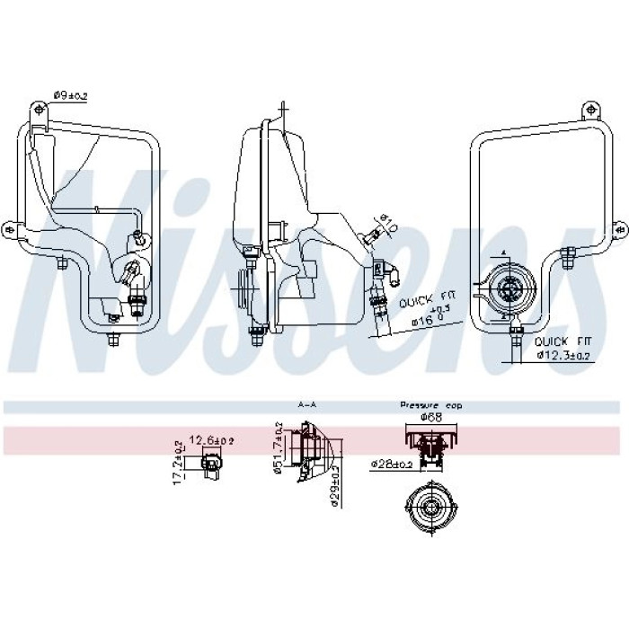 Nissens Kühlmittel-Ausgleichsbehälter 996273 Nissens Kühlmittel-Ausgleichsbehälter 996273