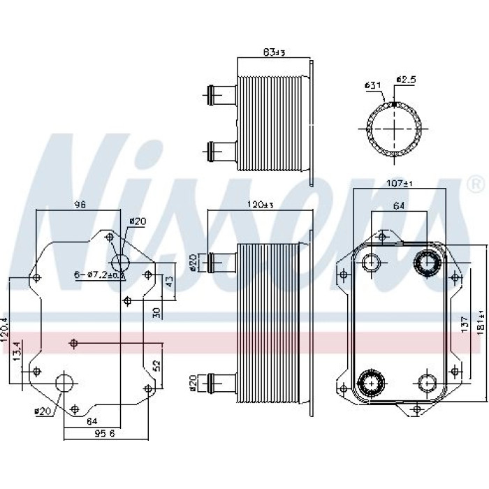 Nissens Ölkühler PKW 91269 Nissens Ölkühler PKW 91269