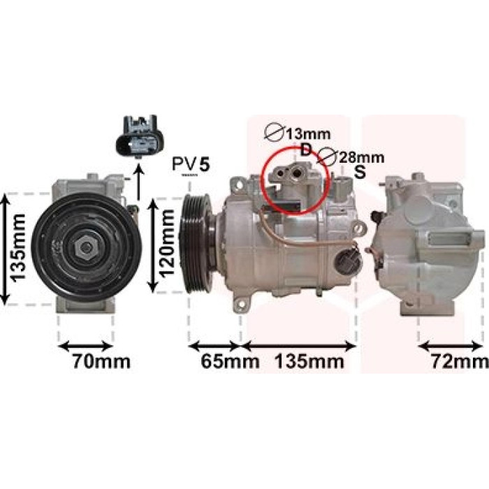 Van Wezel Klimakompressor 3001K701 Van Wezel Klimakompressor 3001K701