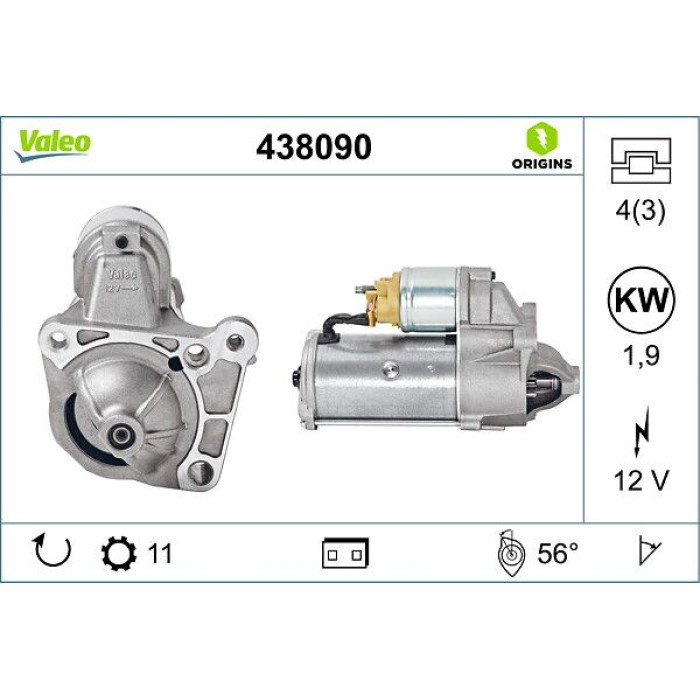 Valeo Anlasser 438090 Valeo Anlasser 438090