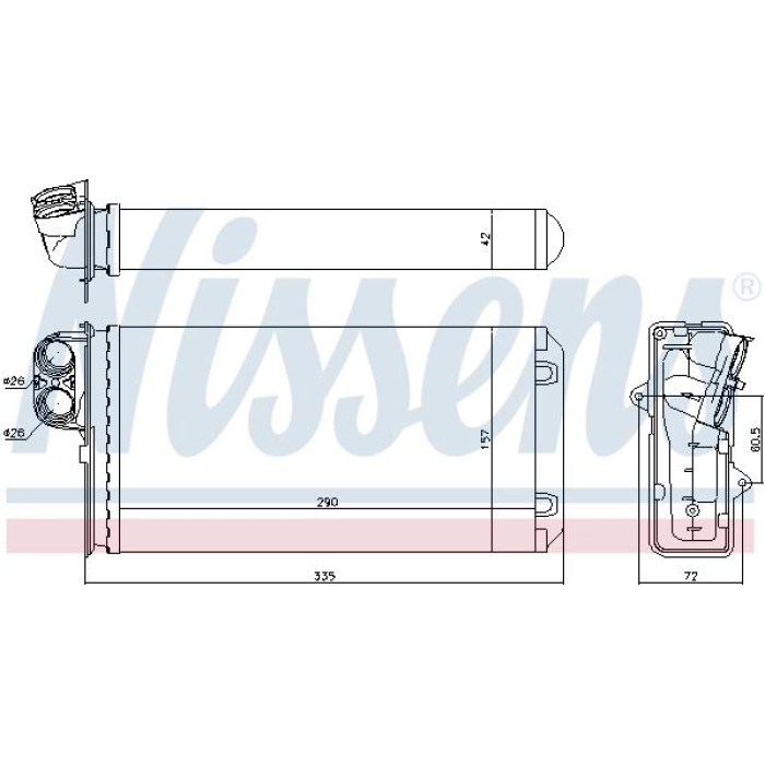 Nissens Heizungskühler PKW 72937 Nissens Heizungskühler PKW 72937