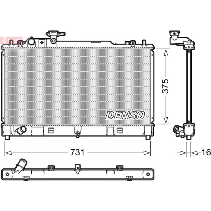 Denso Motorkühler DRM44036 Denso Motorkühler DRM44036