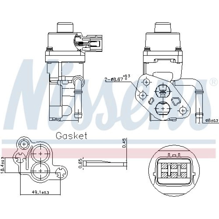 98168 Nissens AGR-Ventil 98168 98168 Nissens AGR-Ventil 98168