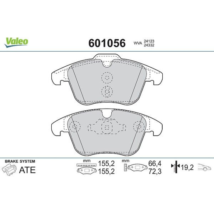 Valeo Bremsbelagsatz 601056