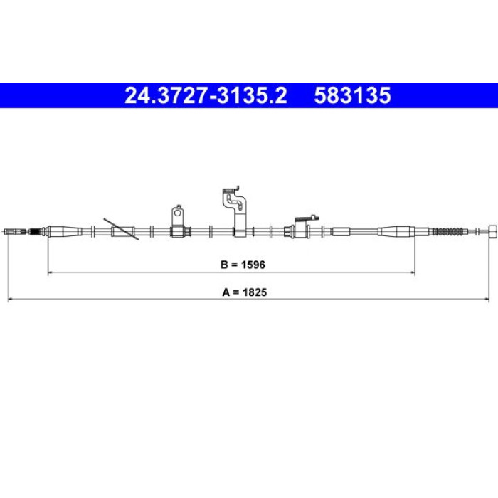 ATE Handbremsseil 24.3727-3135.2 ATE Handbremsseil 24.3727-3135.2