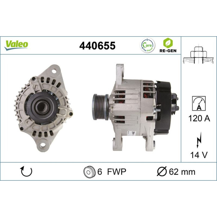 Valeo Lichtmaschine 440655 Valeo Lichtmaschine 440655