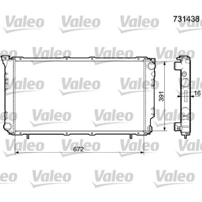 Valeo Motorkühler 731438 Valeo Motorkühler 731438