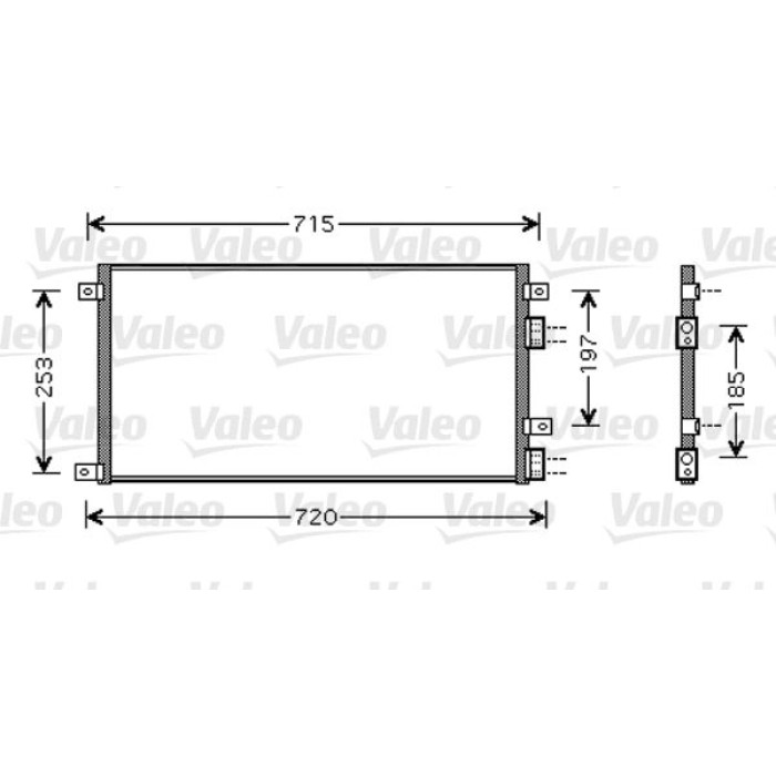 Valeo Klimakondensator 818037 Valeo Klimakondensator 818037