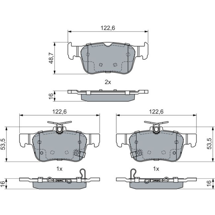 Bosch Bremsbelagsatz 0 986 460 019 Bosch Bremsbelagsatz 0 986 460 019
