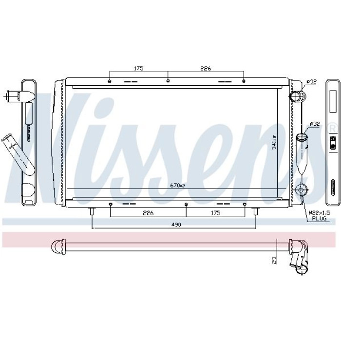 Nissens Wasserkühler PKW 63911A Nissens Wasserkühler PKW 63911A