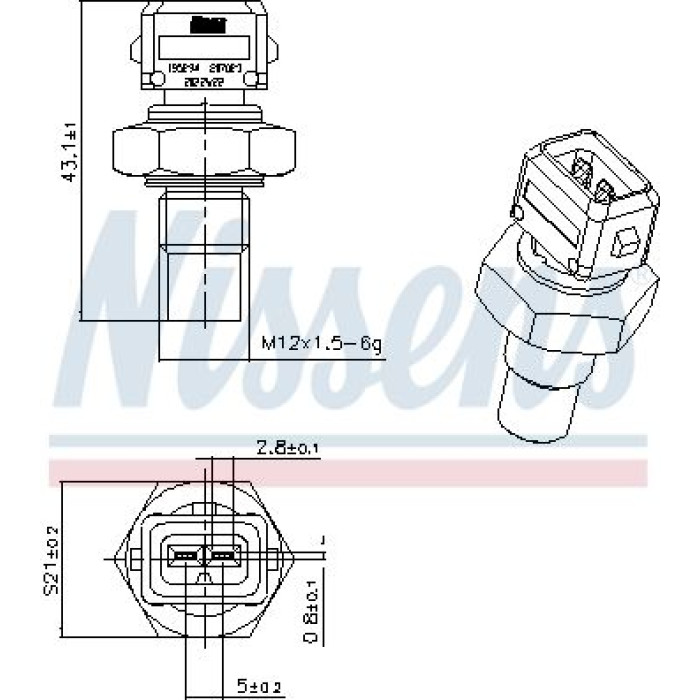Nissens Kühlmitteltemperatursensor 207023 Nissens Kühlmitteltemperatursensor 207023