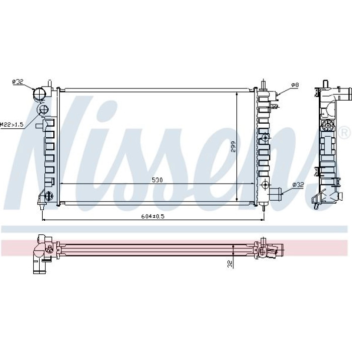 Nissens Wasserkühler PKW 63576A Nissens Wasserkühler PKW 63576A