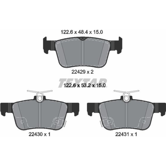 Textar Bremsbelagsatz 2242901