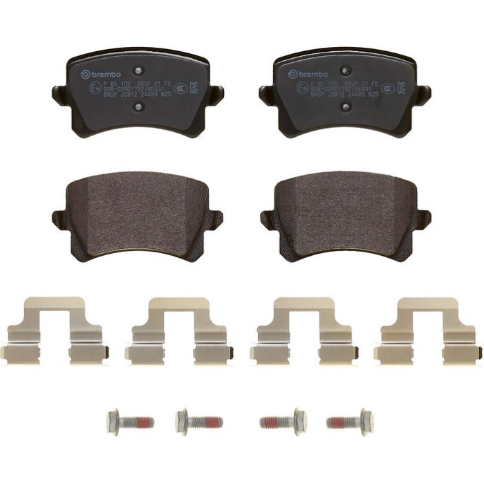 P 85 109 Brembo Prime Bremsbelagsatz Hinterachse – P 85 109 – 106 x 56 x 17 mm – Bremssystem Lucas – OE Nummer 1K0698451L