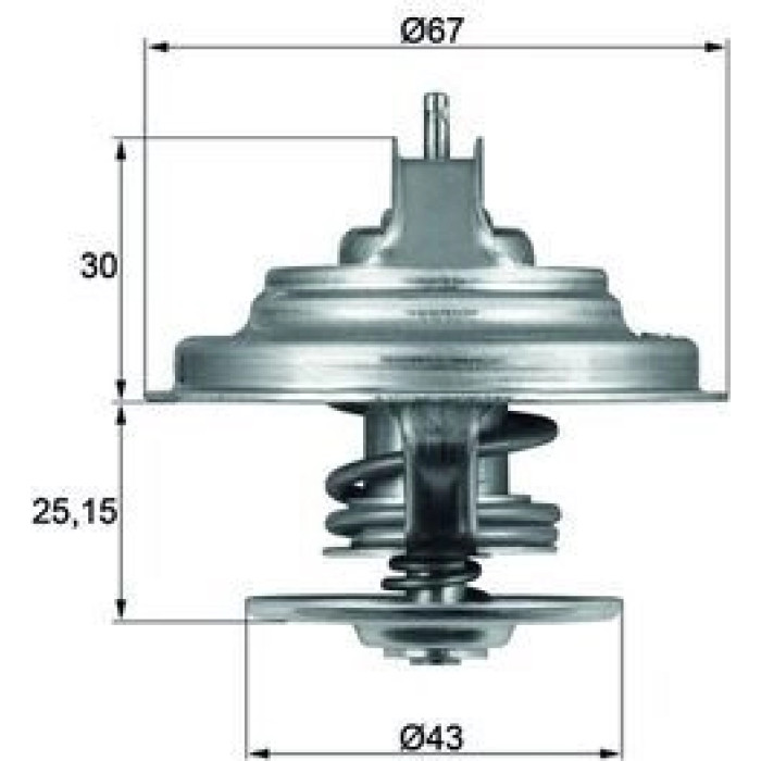 Thermostateinsatz mit Dichtung TX 31 92D S Thermostateinsatz mit Dichtung TX 31 92D S