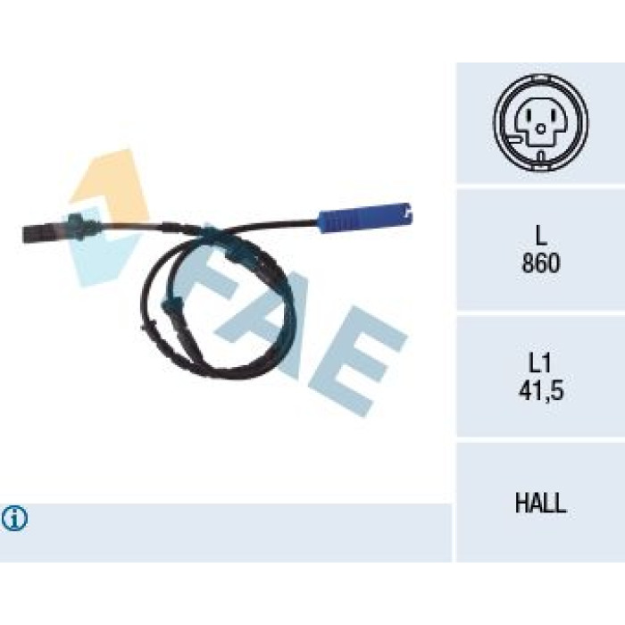 FAE Sensor, Raddrehzahl 78046 FAE Sensor, Raddrehzahl 78046