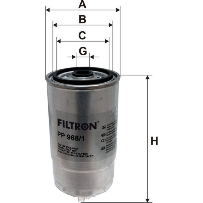 PP 968/1 Filtron Kraftstofffilter PP 968/1 PP 968/1 Filtron Kraftstofffilter PP 968/1