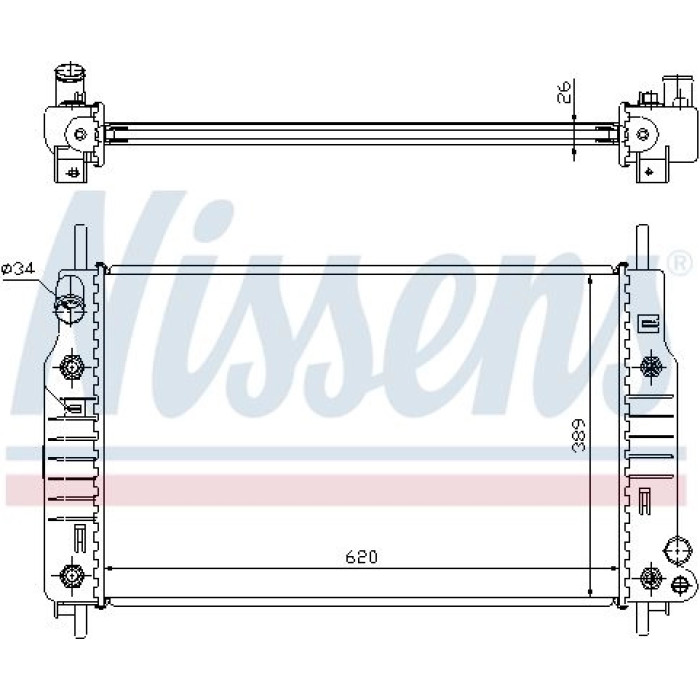 Nissens Wasserkühler PKW 62105 Nissens Wasserkühler PKW 62105