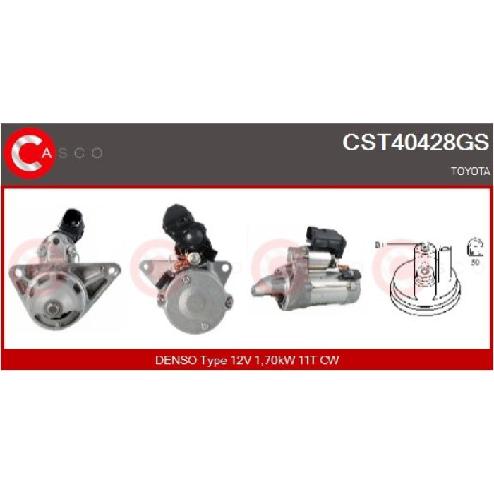 CASCO Anlasser CST40428GS CASCO Anlasser CST40428GS