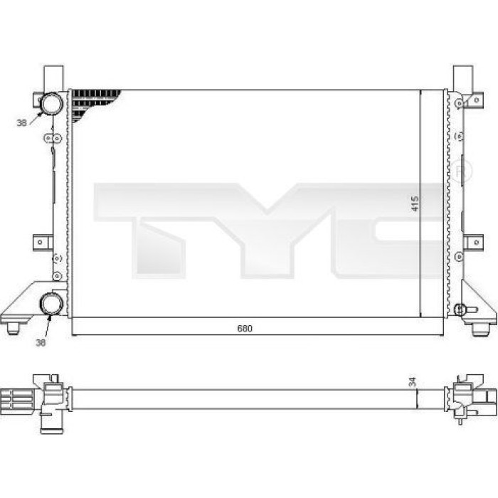 TYC Motorkühler 737-0056