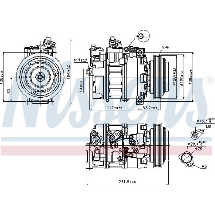 Nissens Klimakompressor PKW 89231 Nissens Klimakompressor PKW 89231