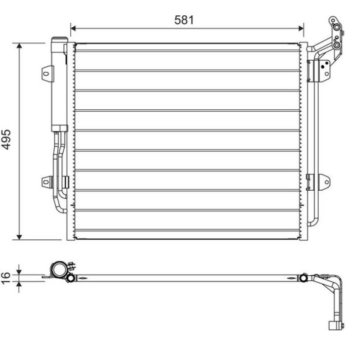 Valeo Klimakondensator 814157 Valeo Klimakondensator 814157