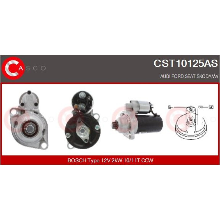 CASCO Anlasser CST10125AS CASCO Anlasser CST10125AS